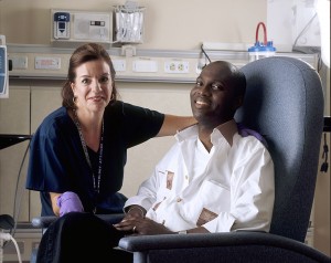 Nurse with patient