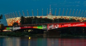 The National Stadium in Warsaw, Poland.