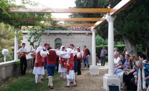 Folk dancing at the Welcome Reception at Mestrovic Gallery