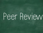 Peer Review written in white chalk