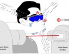 20. Laser and sensor arrangement for assessment of using a tissue as a barrrier during measurement of transmission of infectious respiritory disease