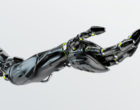 Black futuristic arm, type of bionic arm with similar functions to a human arm