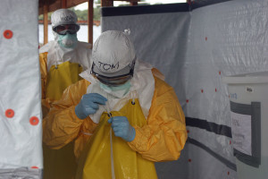Protective suits worn at CDC Ebola Treatment Units