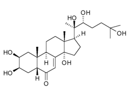 20-Hydroxyecdysone. Image from Wikipedia
