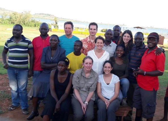 Team Uganda! Parasitologists, engineers, technicians, a nurse, drivers, a teacher and health workers! Photo credit: Bugoto villager