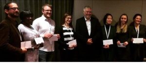 Poster winners with the BSP President, Prof.Mark Taylor 