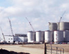 An ethanol fuel plant under construction