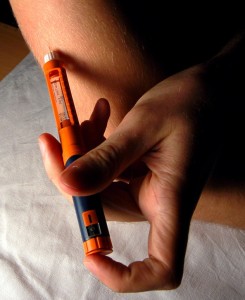 Insulin application using insulin pen