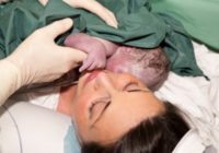 Mother and child after caesarean section