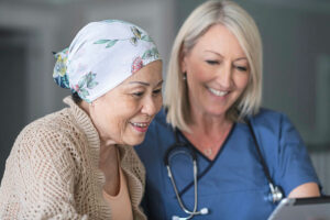 Doctor meeting with a patient battling cancer