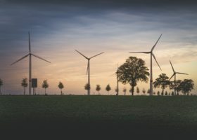 wind turbines and treeline